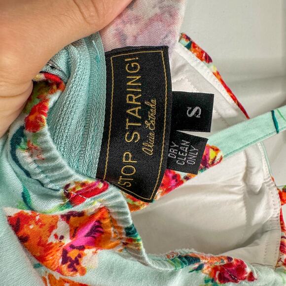 Stop Staring! Marisol Blue Floral 1950s Swing Dress - Picture 10 of 12